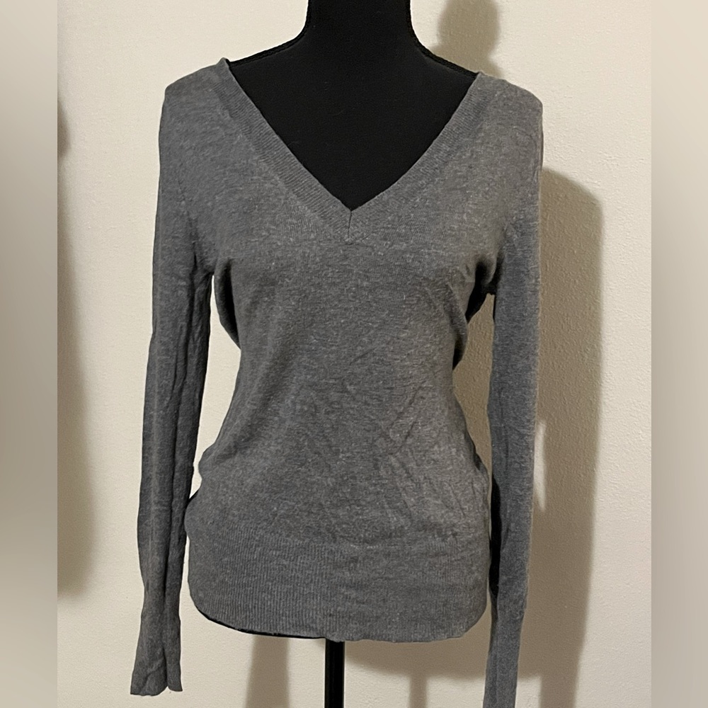 Dark gray v neck sweater. Mossimo size M.